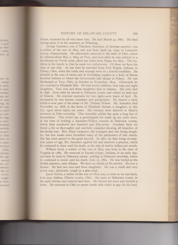 George Saunders (1792-1878), Media, History of Delaware County